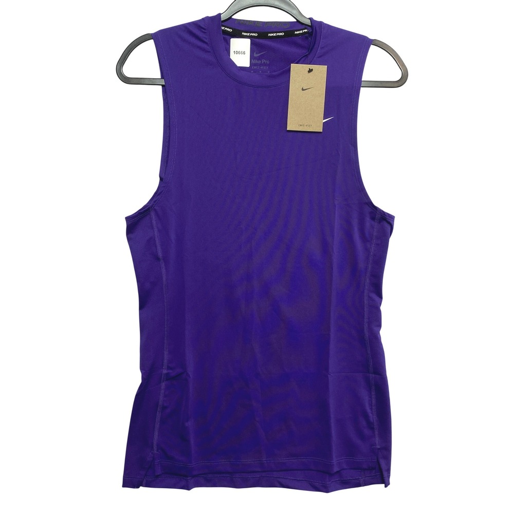 Nike Pro Dri-FIT Tank Top Womens Medium Purple Sleeveless Training NEW
